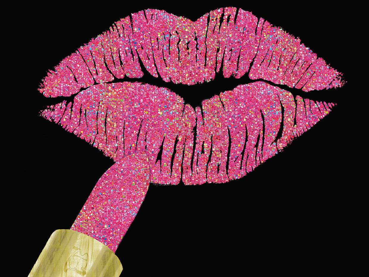 Iridescent Glitter Kiss Hot Pink