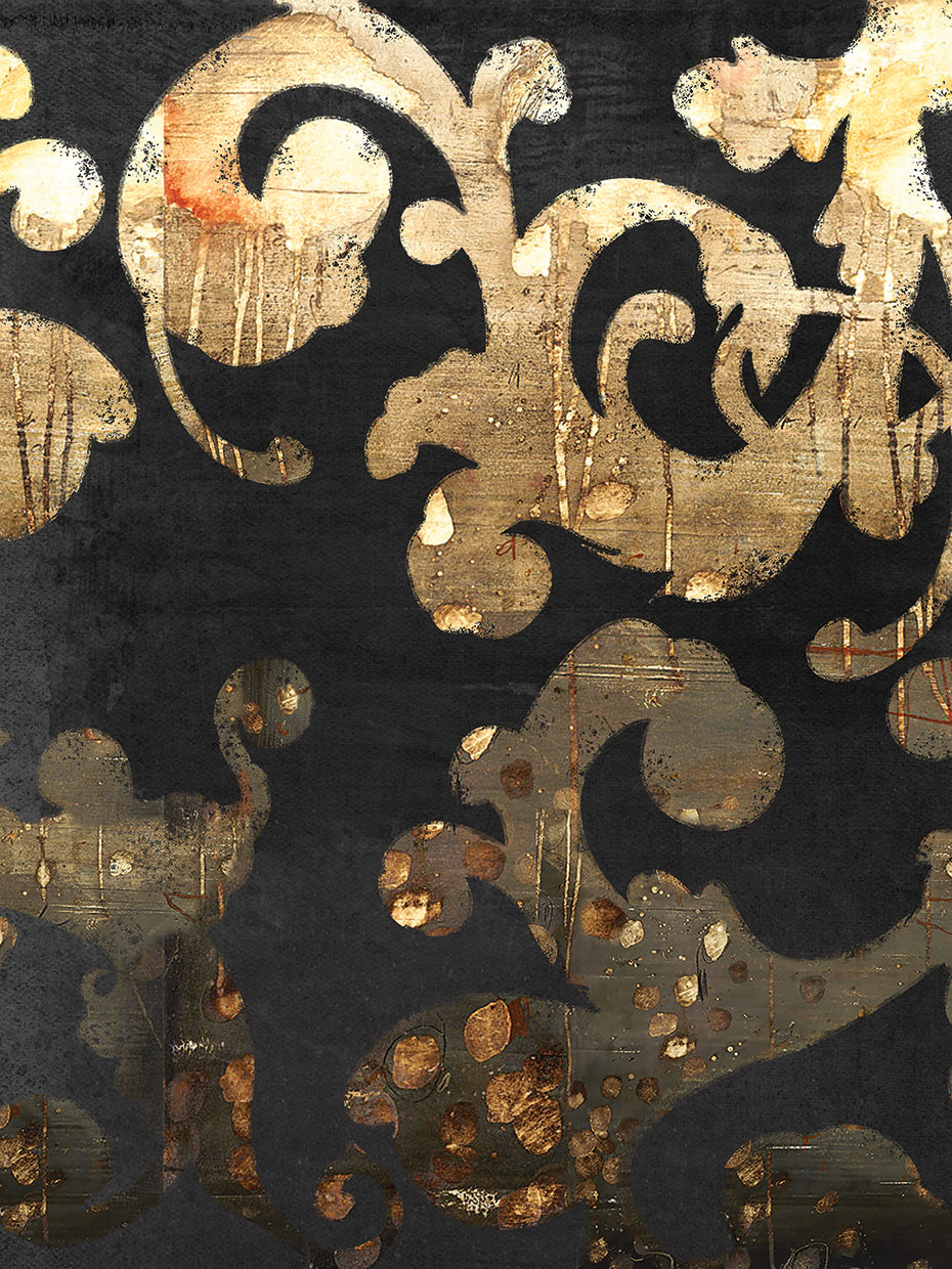 Grungy Gold Damask