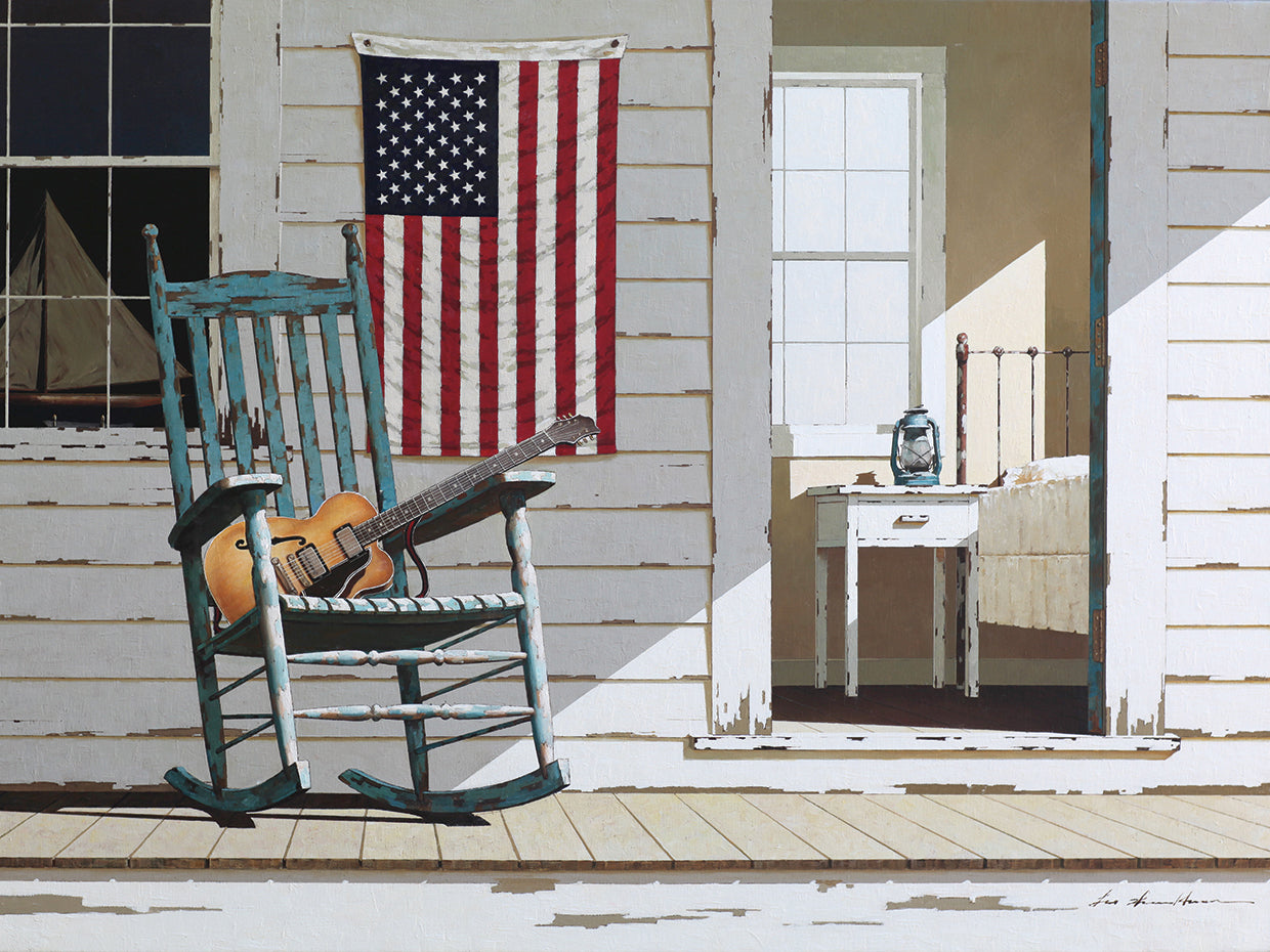 Rocking Chair With Guitar