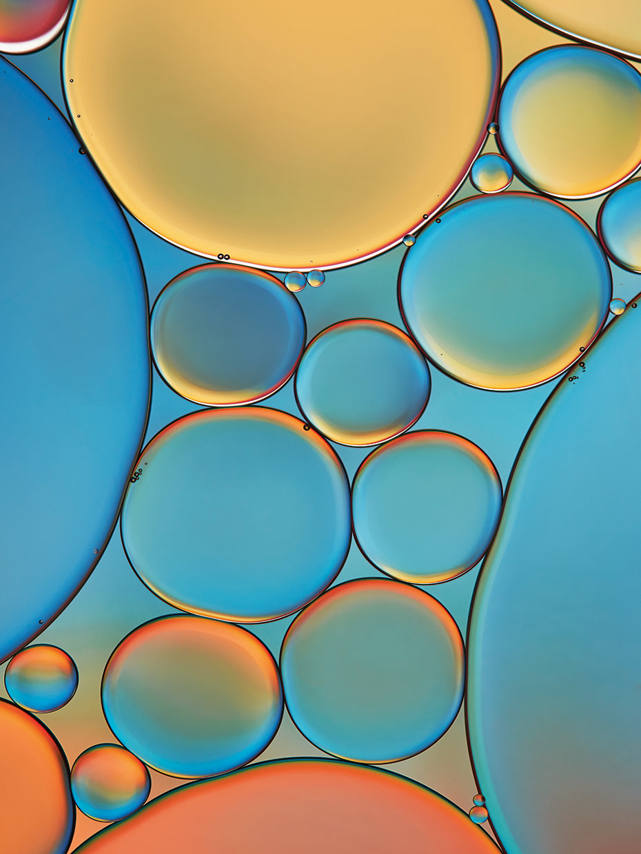 Blue and Apricot Drops