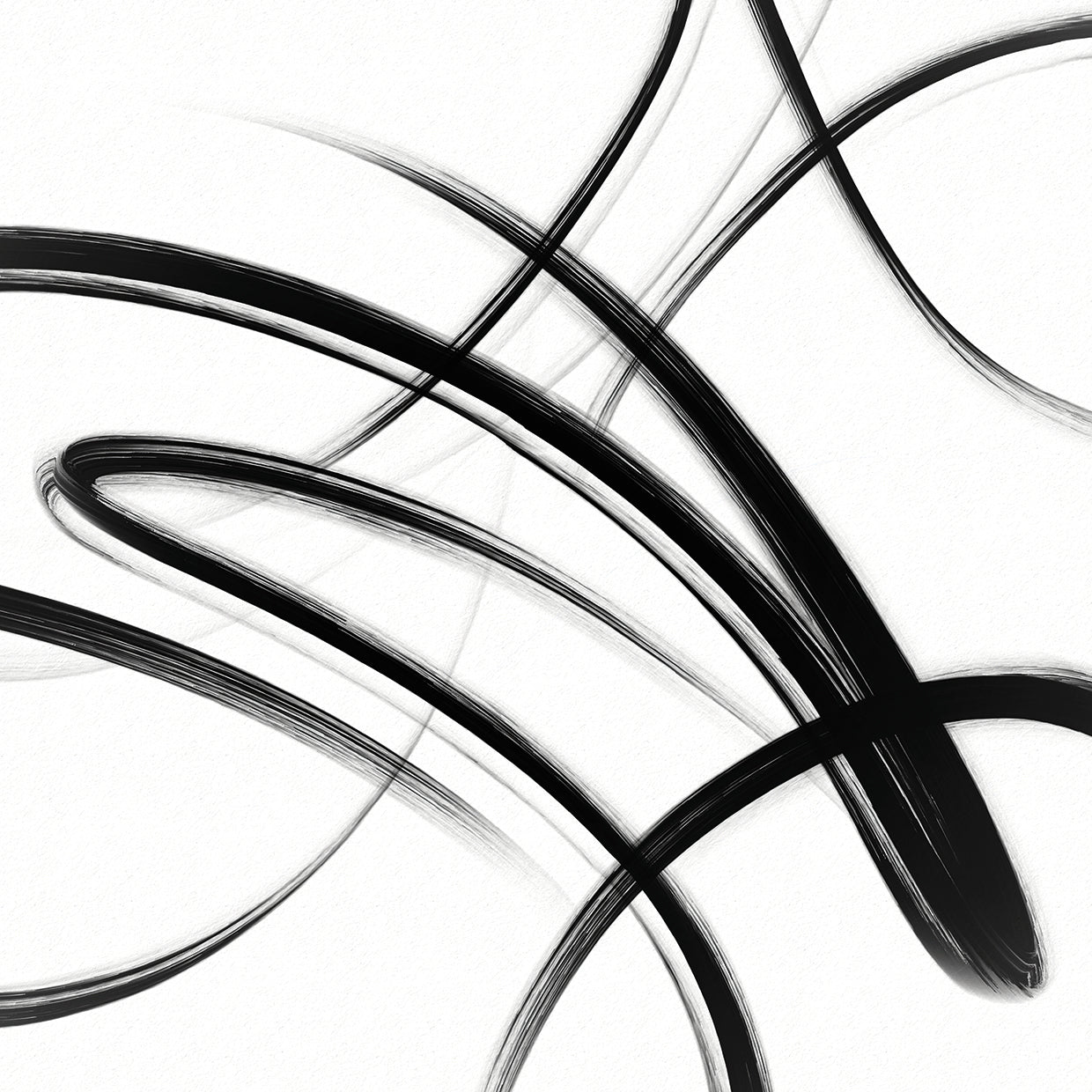 Black Brush Strokes I