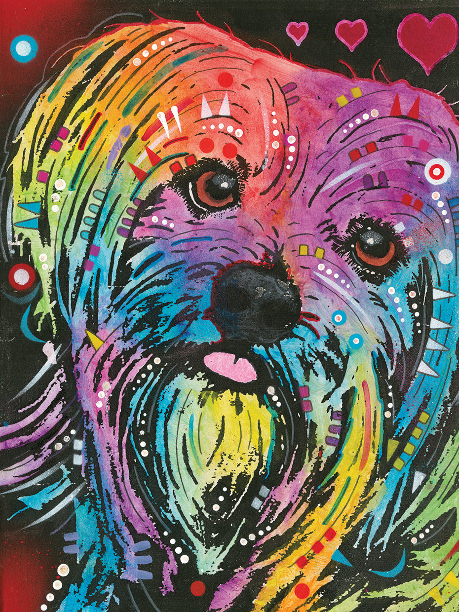 Maltese Pup by Dean Russo - top quality wall art work on large canvas & framed canvas prints