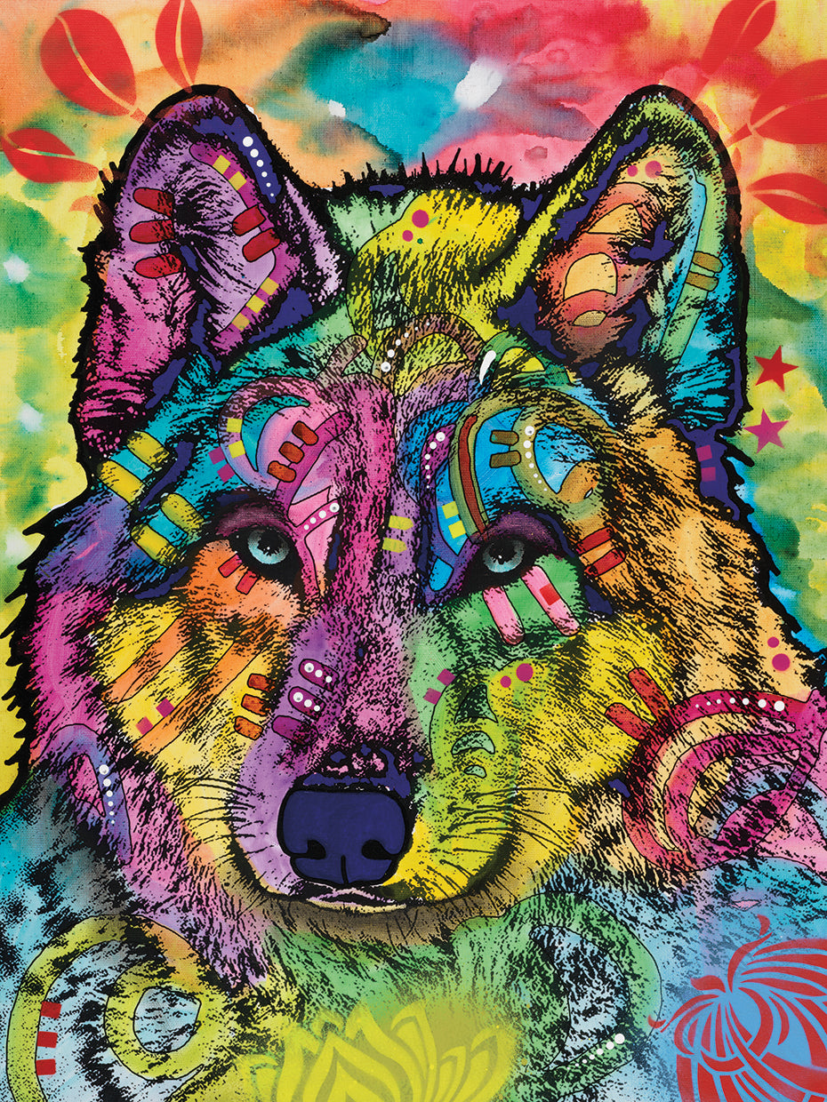 The Stare of the wolf - highest quality handcrafted wall art work on large canvas & framed canvas prints by Dean Russo