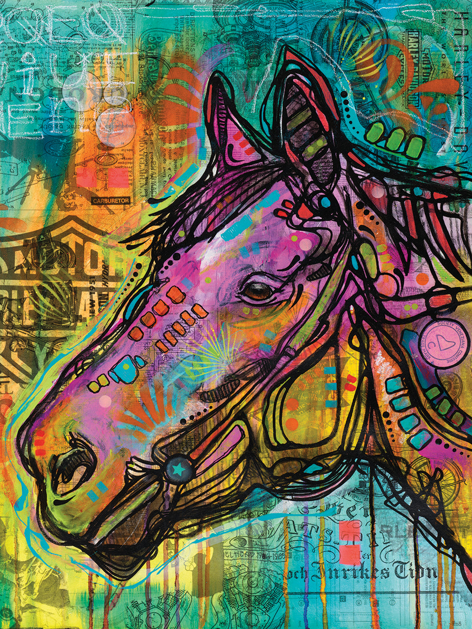 Horsepower - highest quality handcrafted wall art work on large canvas & framed canvas prints by Dean Russo