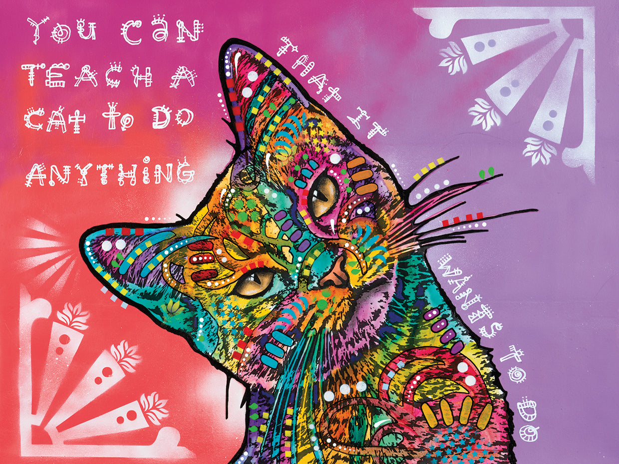 You can teach a cat - highest quality handcrafted wall art work on large canvas & framed canvas prints by Dean Russo