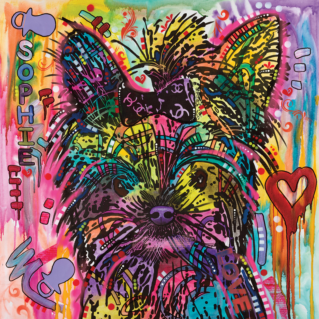 Sophie - highest quality handcrafted wall art work on large canvas & framed canvas prints by Dean Russo