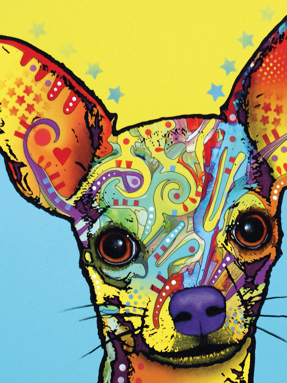 Chihuahua I - highest quality handcrafted wall art work on large canvas & framed canvas prints by Dean Russo