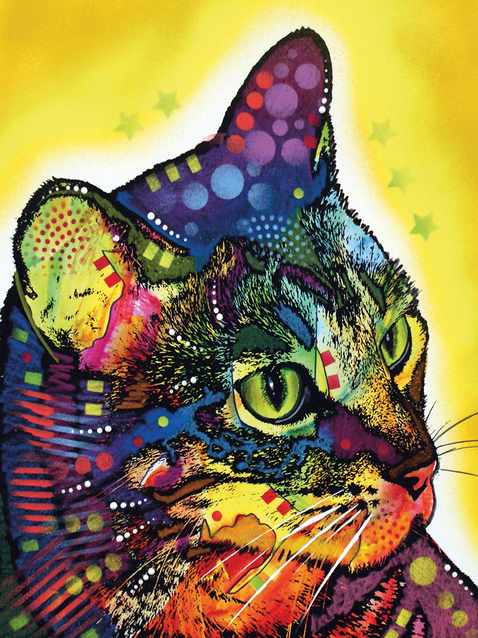 Confident Cat - highest quality handcrafted wall art work on large canvas & framed canvas prints by Dean Russo