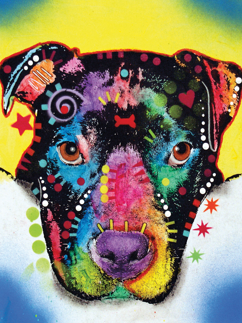 Otter Pitbull - highest quality handcrafted wall art work on large canvas & framed canvas prints by Dean Russo