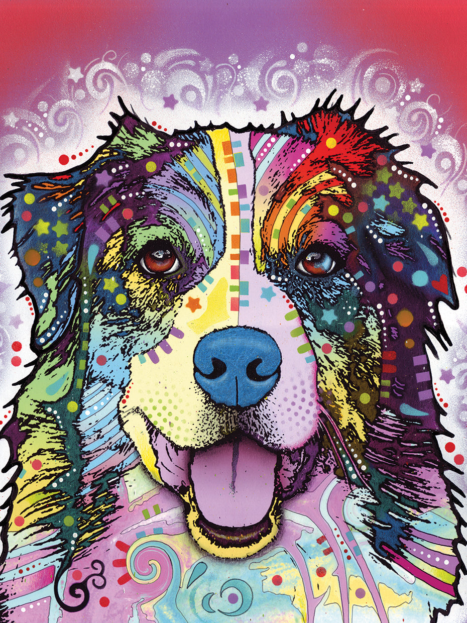 Australian Shepherd - highest quality handcrafted wall art work on large canvas & framed canvas prints by Dean Russo