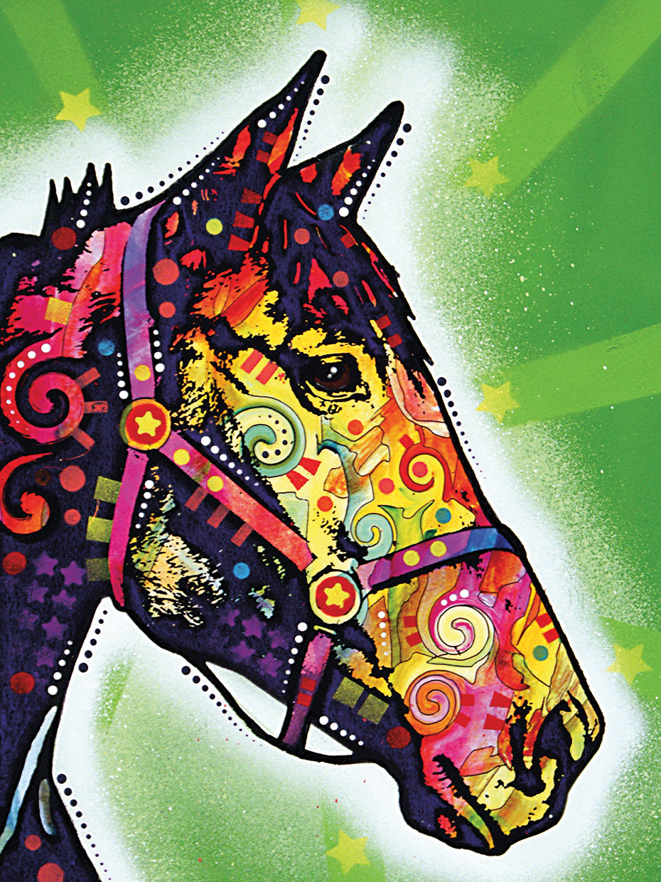 Horse - highest quality handcrafted wall art work on large canvas & framed canvas prints by Dean Russo