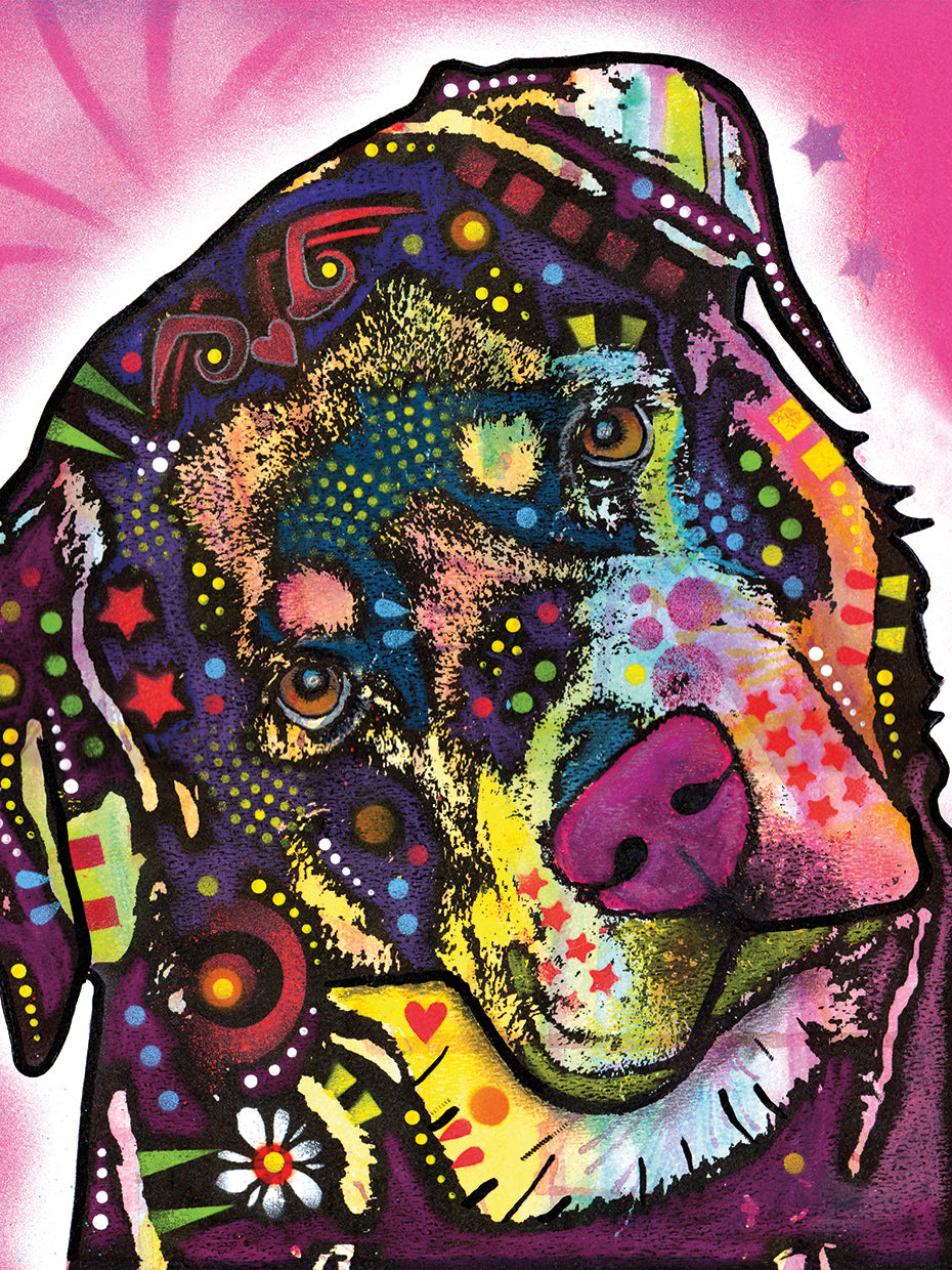 Rottie - highest quality handcrafted wall art work on large canvas & framed canvas prints by Dean Russo