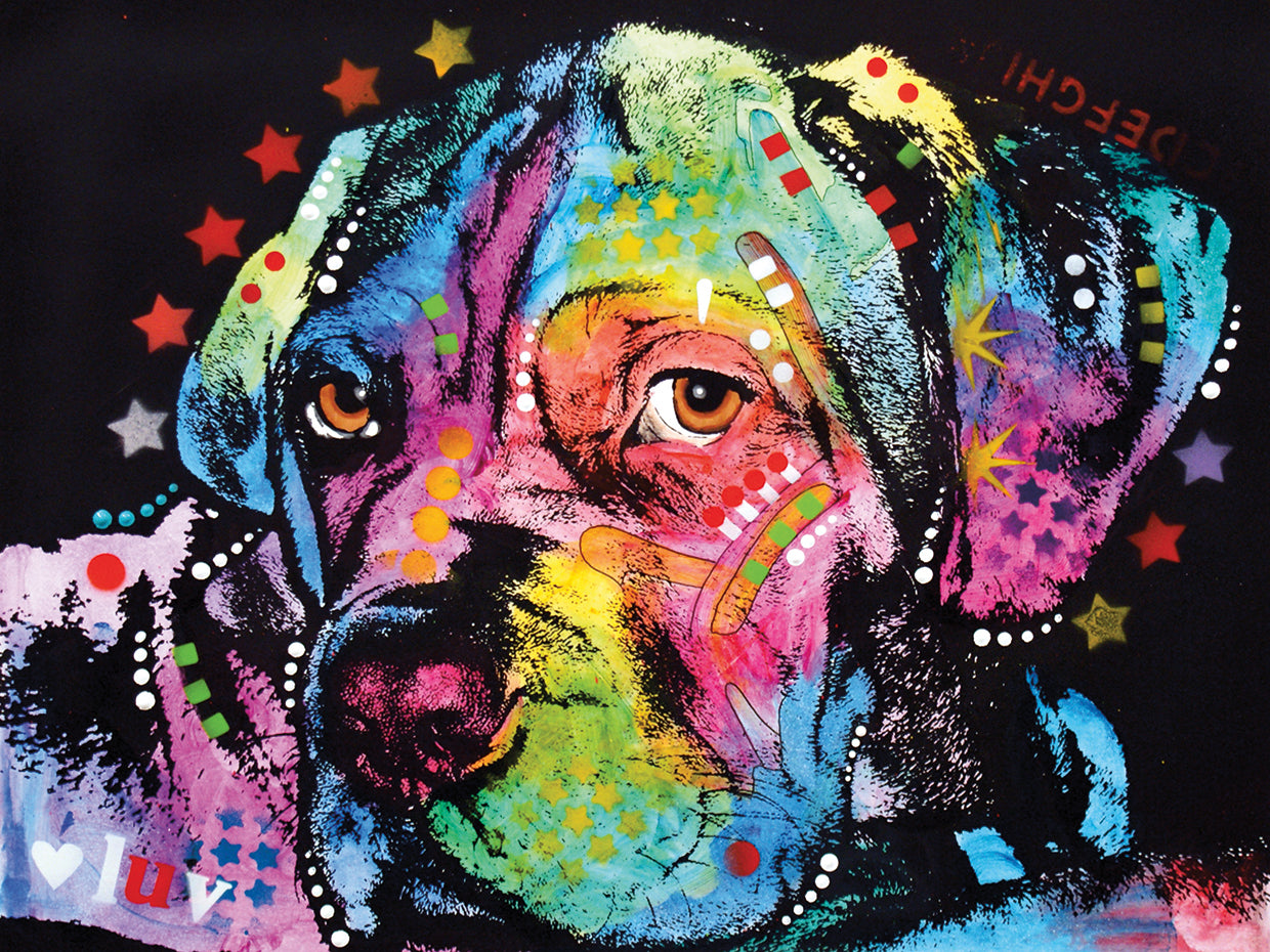 Young Mastiff - highest quality handcrafted wall art work on large canvas & framed canvas prints by Dean Russo