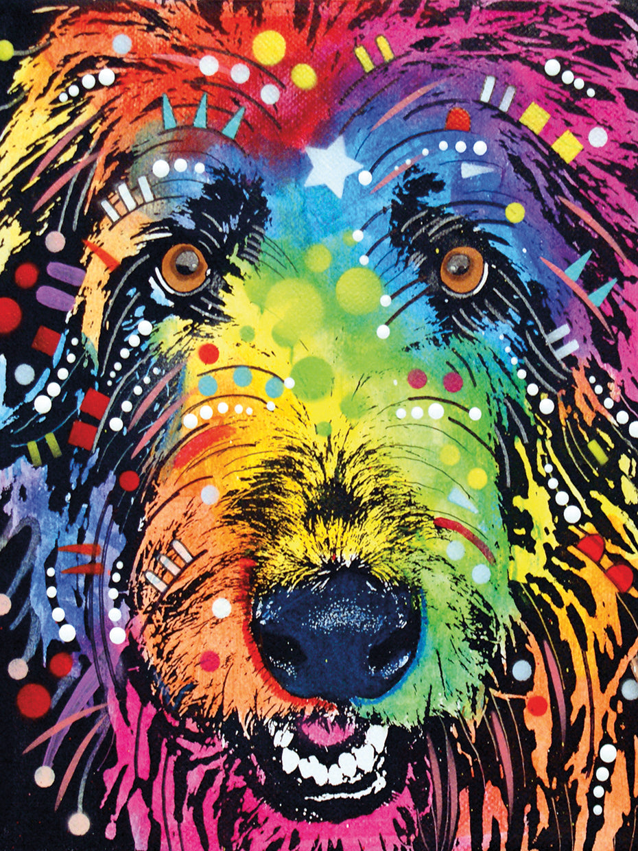 Irish Wolfhound - highest quality handcrafted wall art work on large canvas & framed canvas prints by Dean Russo