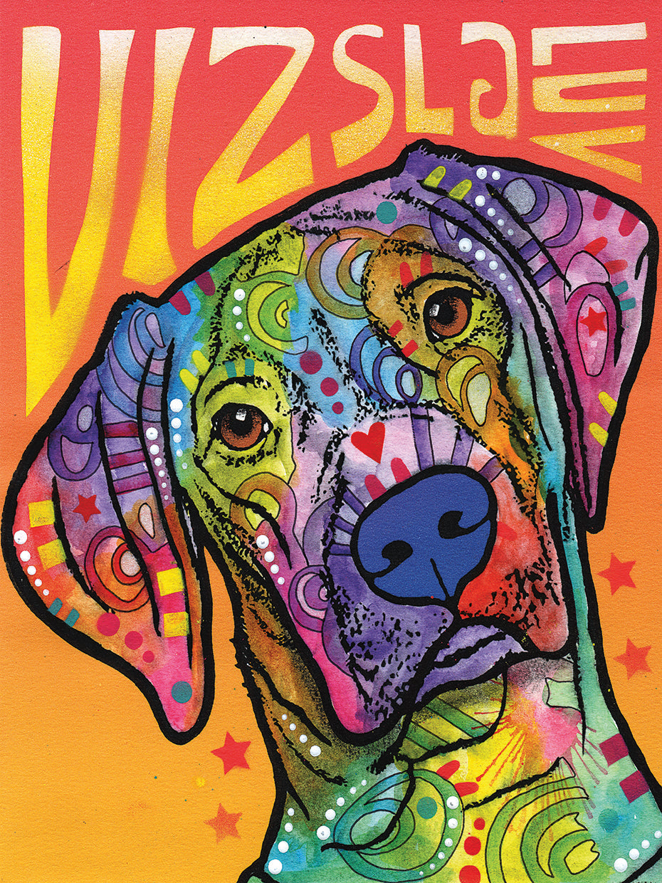 Vizsla Luv - highest quality handcrafted wall art work on large canvas & framed canvas prints by Dean Russo