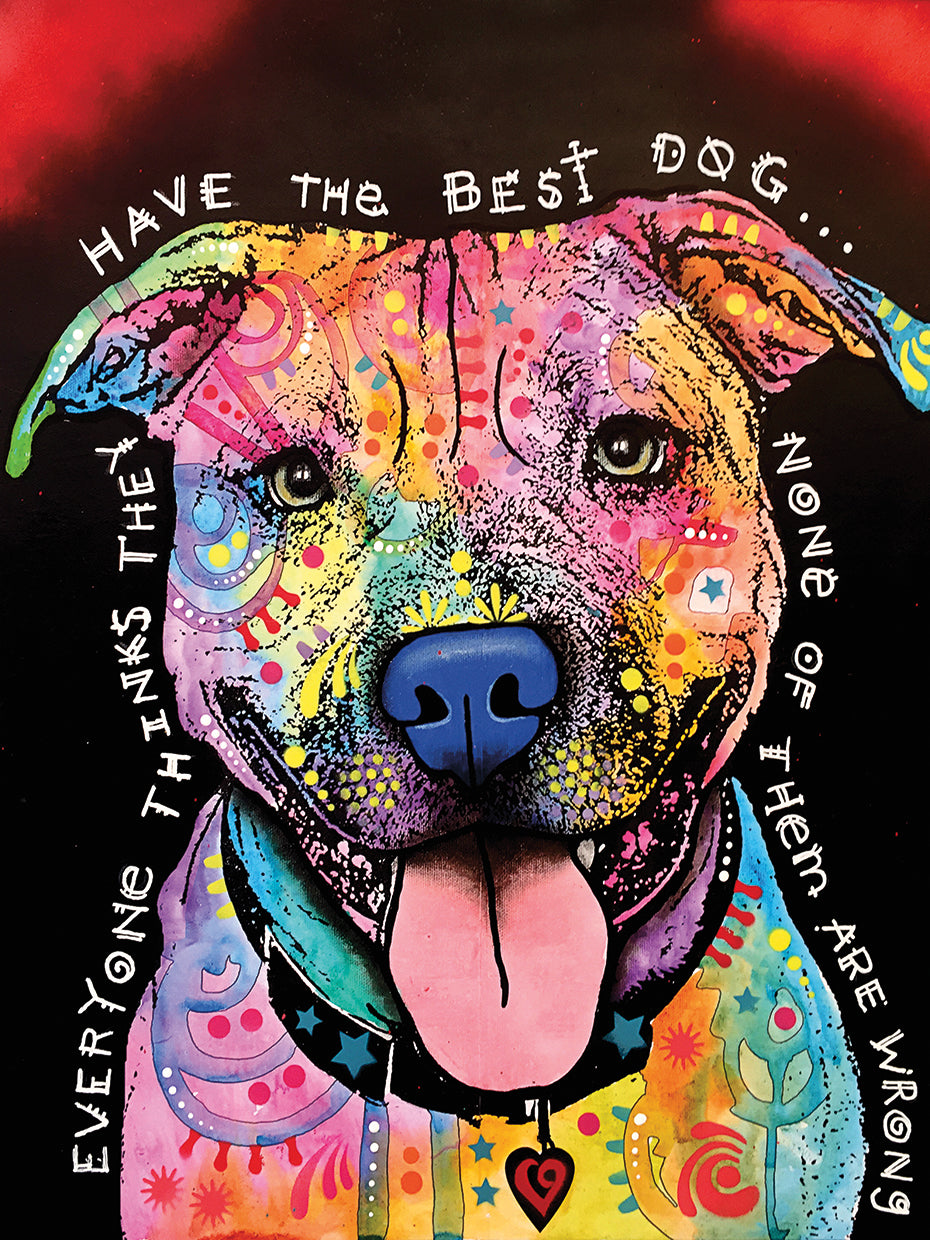 Best Dog - highest quality handcrafted wall art work on large canvas & framed canvas prints by Dean Russo