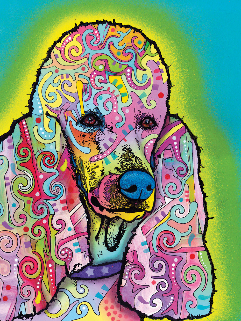 Poodle - highest quality handcrafted wall art work on large canvas & framed canvas prints by Dean Russo