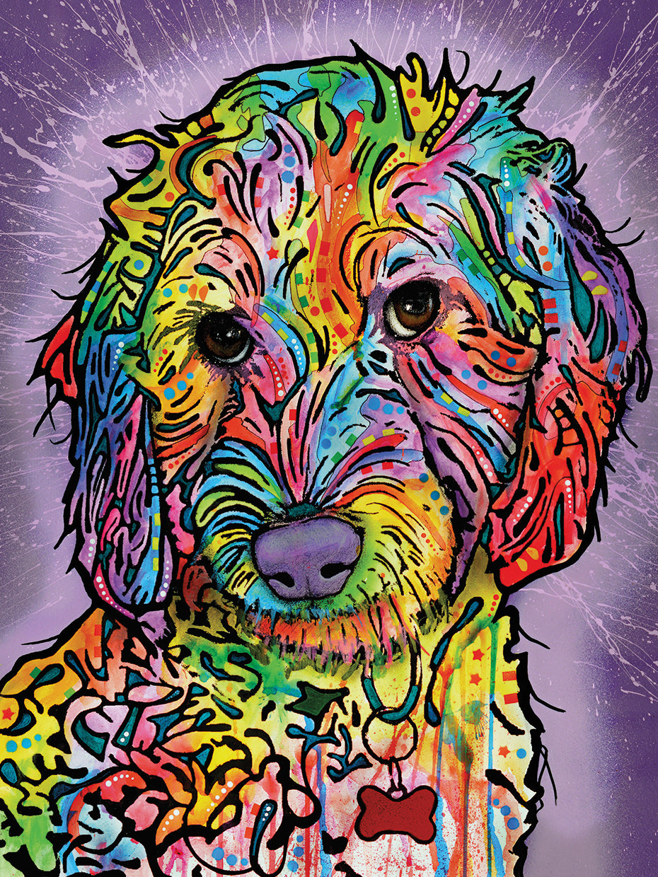 Sweet Poodle - highest quality handcrafted wall art work on large canvas & framed canvas prints by Dean Russo