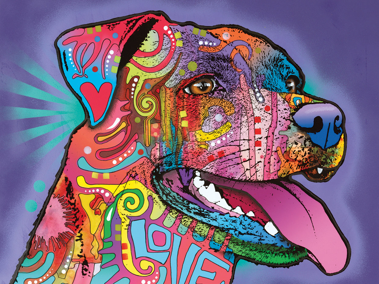 Happy Lab - highest quality handcrafted wall art work on large canvas & framed canvas prints by Dean Russo