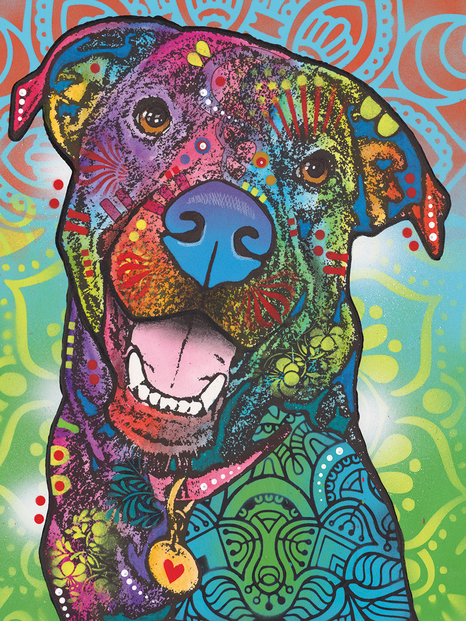 Louie - highest quality handcrafted wall art work on large canvas & framed canvas prints by Dean Russo