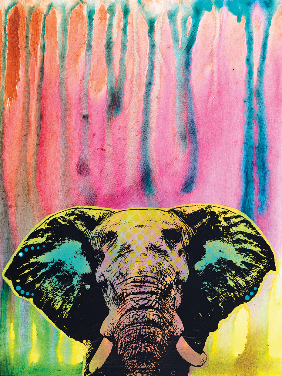 Elephant - highest quality handcrafted wall art work on large canvas & framed canvas prints by Dean Russo