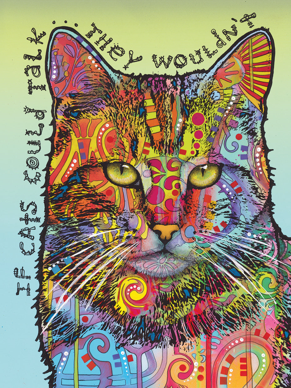 If Cats Could Talk - highest quality handcrafted wall art work on large canvas & framed canvas prints by Dean Russo