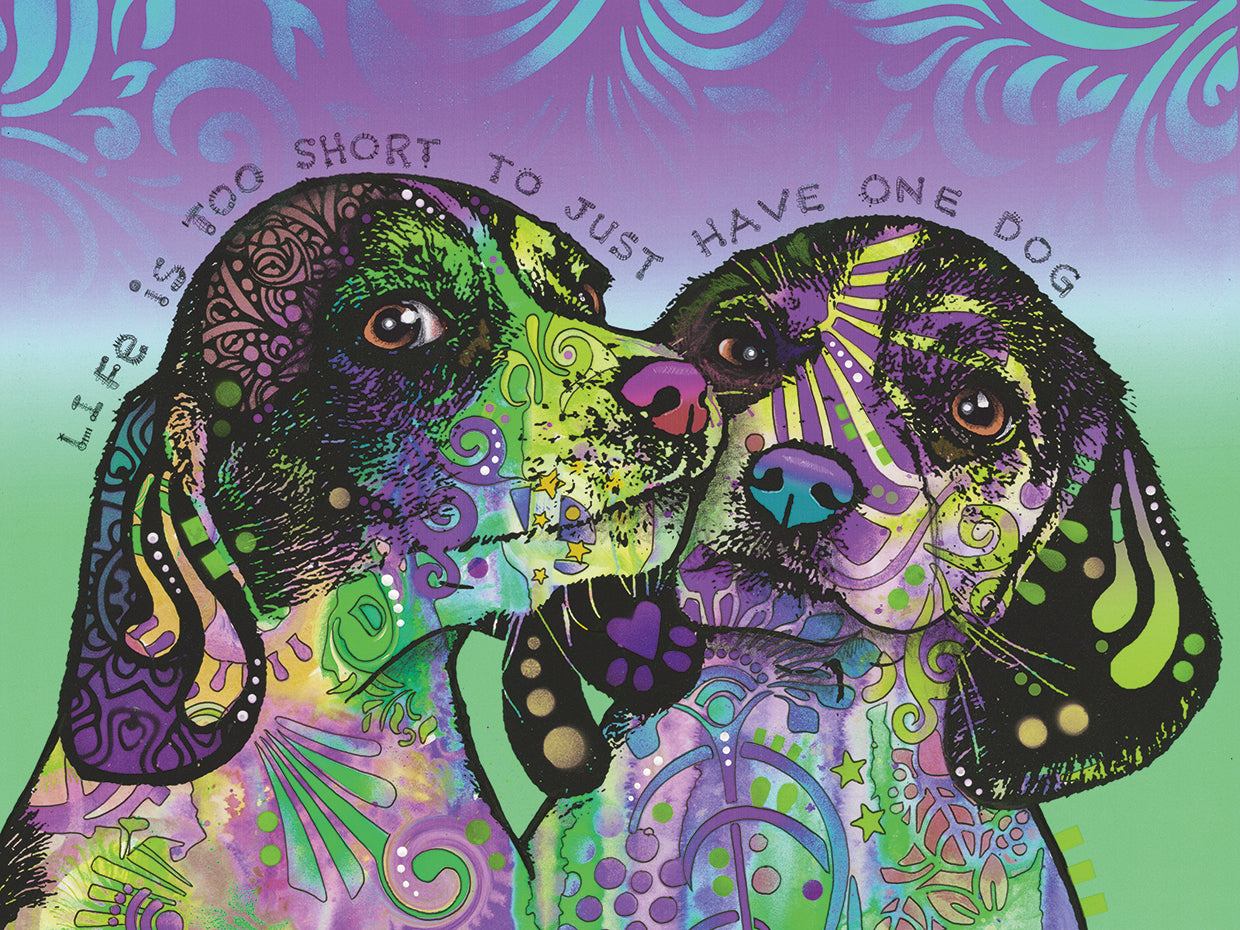 Life Is Too Short - highest quality handcrafted wall art work on large canvas & framed canvas prints by Dean Russo