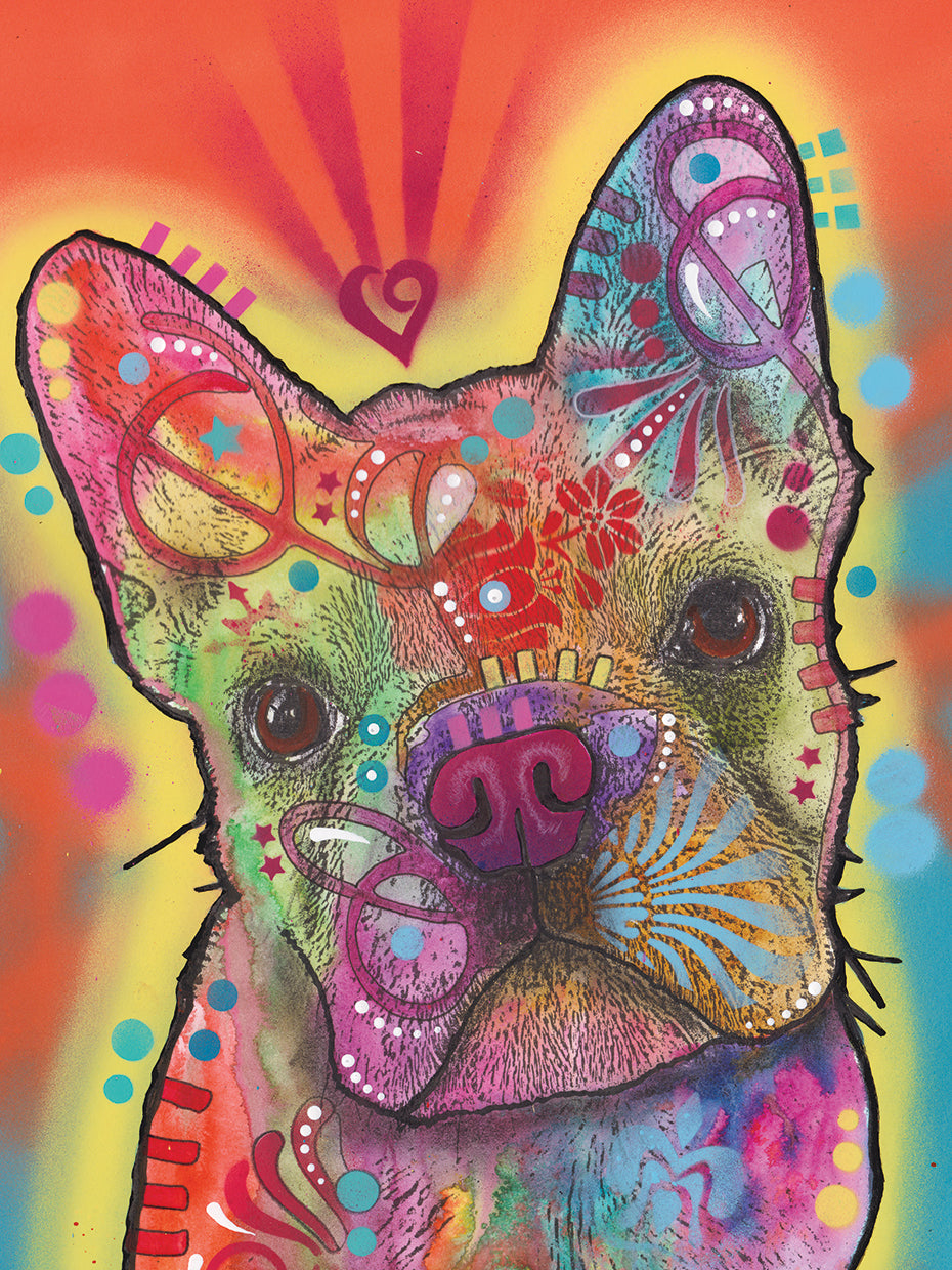 Heart Talking - highest quality handcrafted wall art work on large canvas & framed canvas prints by Dean Russo