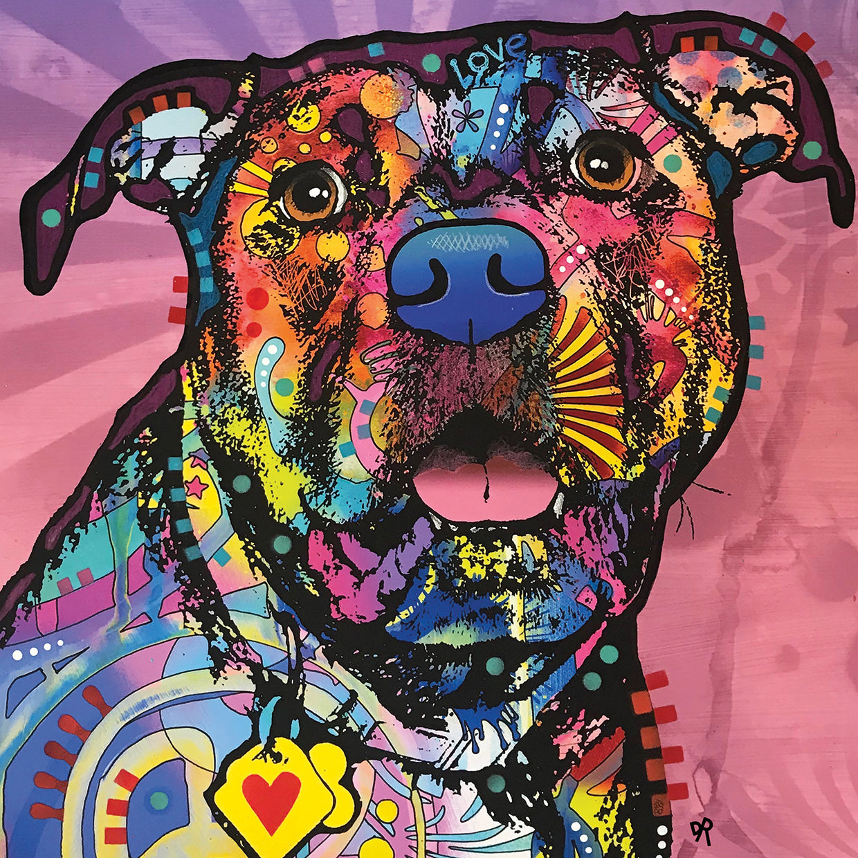 Love Face - highest quality handcrafted wall art work on large canvas & framed canvas prints by Dean Russo