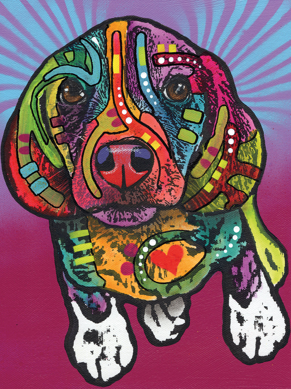 Archie - highest quality handcrafted wall art work on large canvas & framed canvas prints by Dean Russo