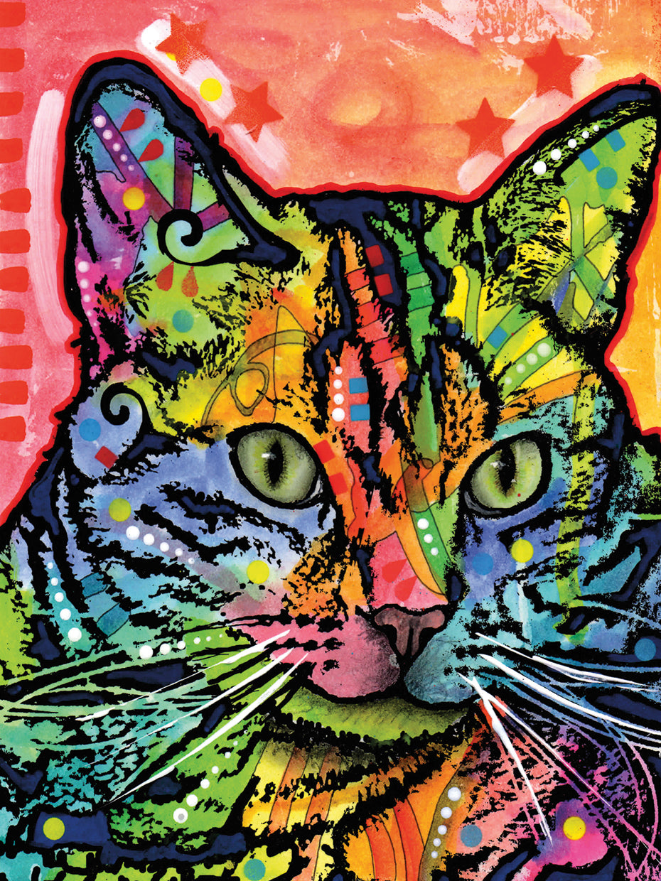 CAT - highest quality handcrafted wall art work on large canvas & framed canvas prints by Dean Russo