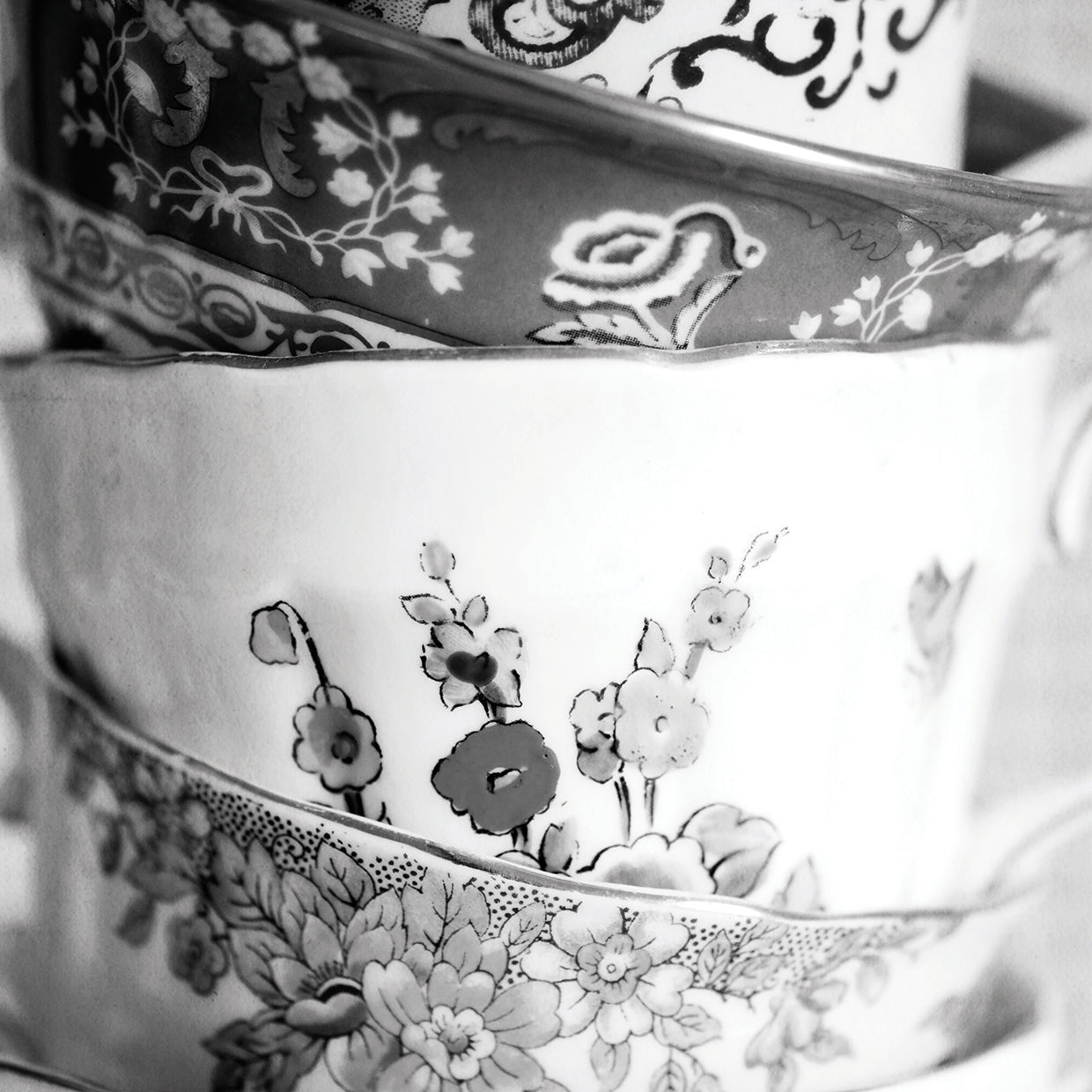 Antique Cups BW