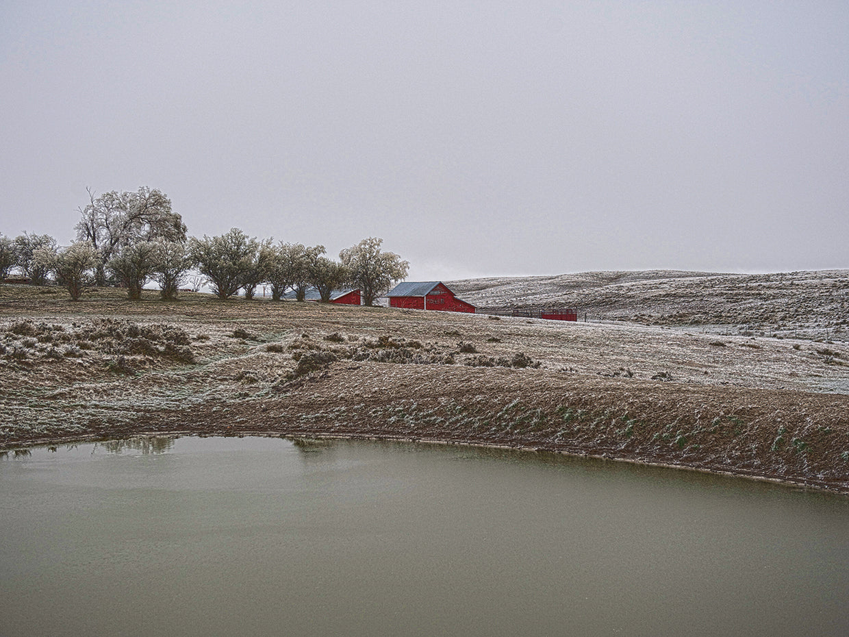 Arte de la lona temprano en la mañana de Wyoming