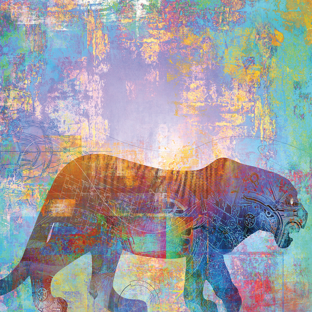 Arte de la lona de Tigre