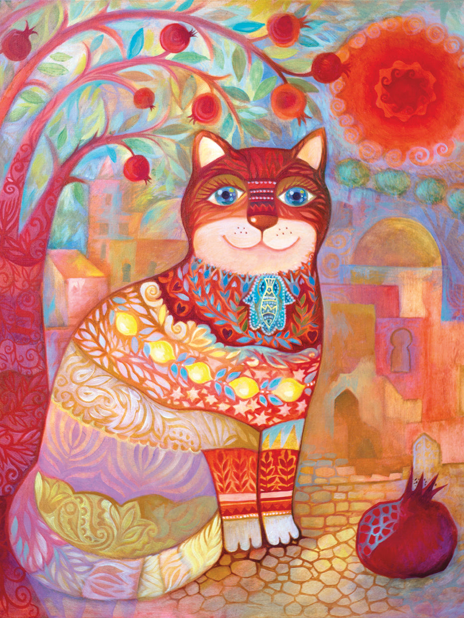 Cat With Pomegranate