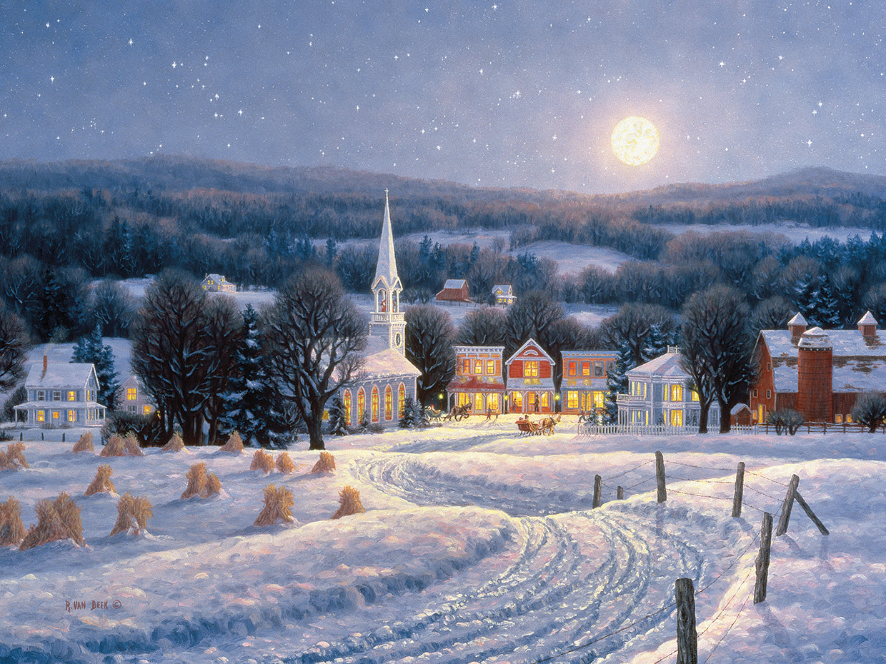 Winter Night By Moonlight