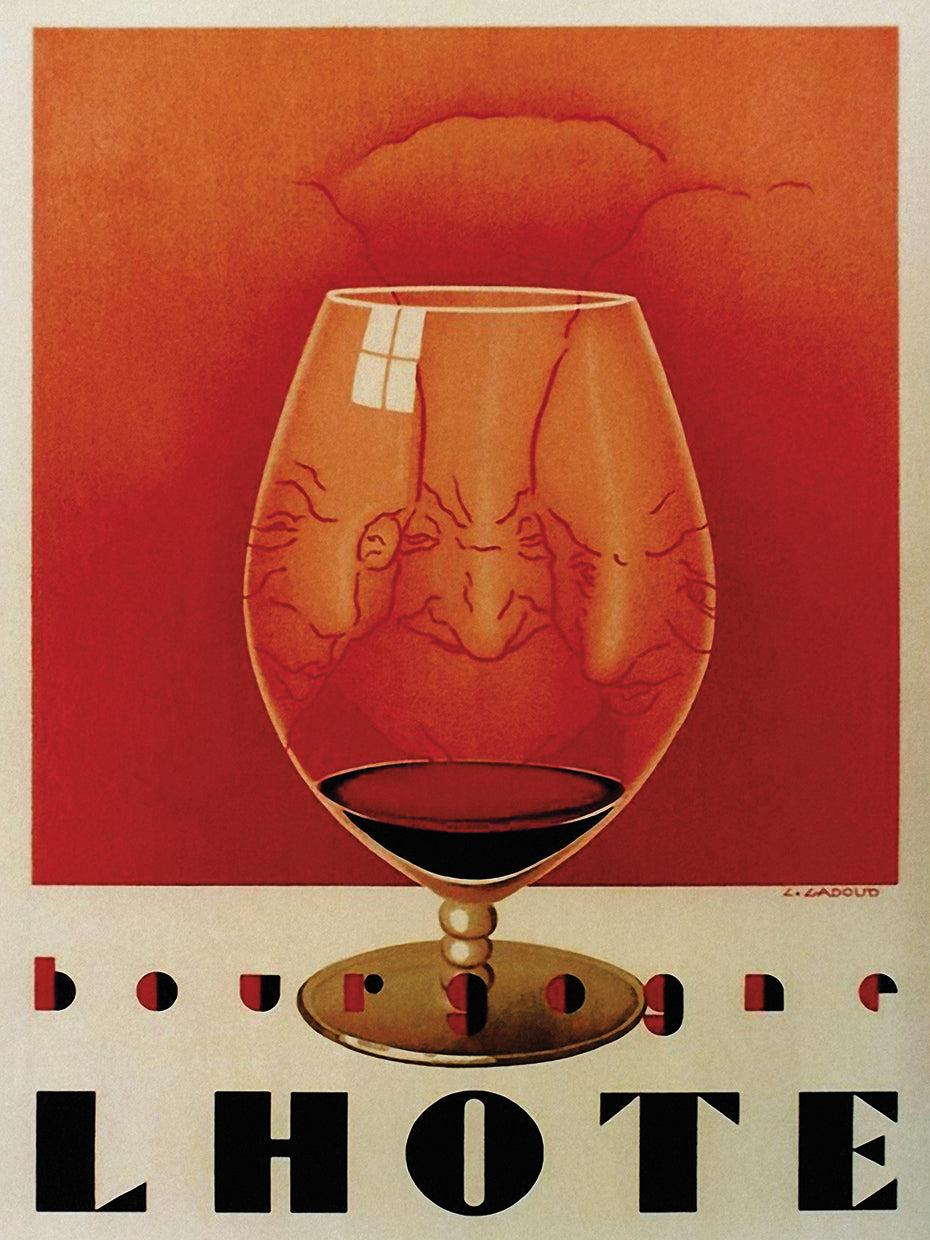 BOURGOGNE LHOTE FRENCH WINE c.1930