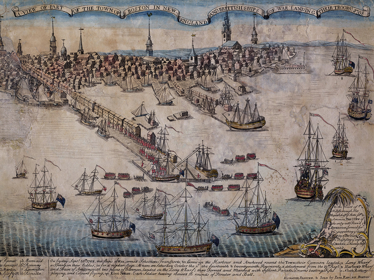 Boston Revere 1768 Lienzo