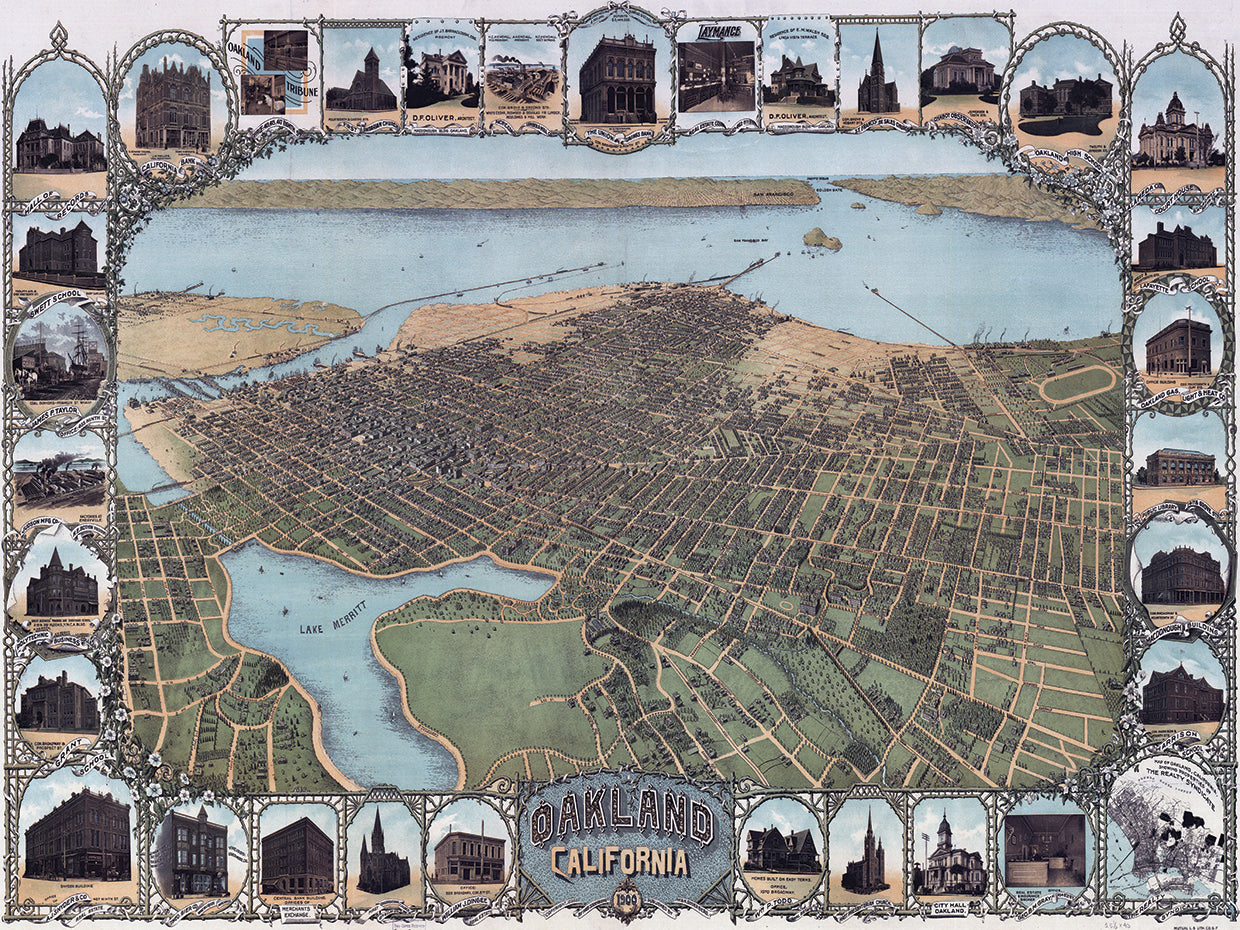 Map Of Oakland California 1900