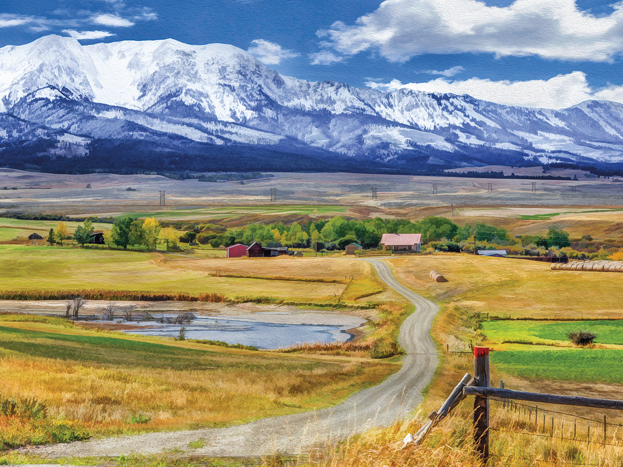 Montana Farm Watercolor