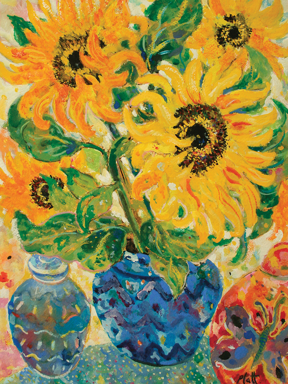Sunflowers on Vases