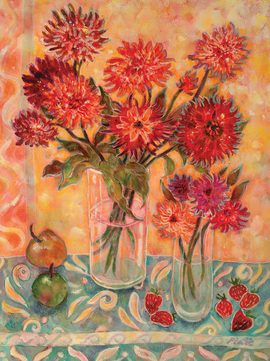 Dahlia's And Strawberries