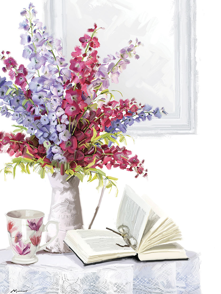 Delphs handcrafted art work on canvas or framed canvas prints by The Macneil Studio