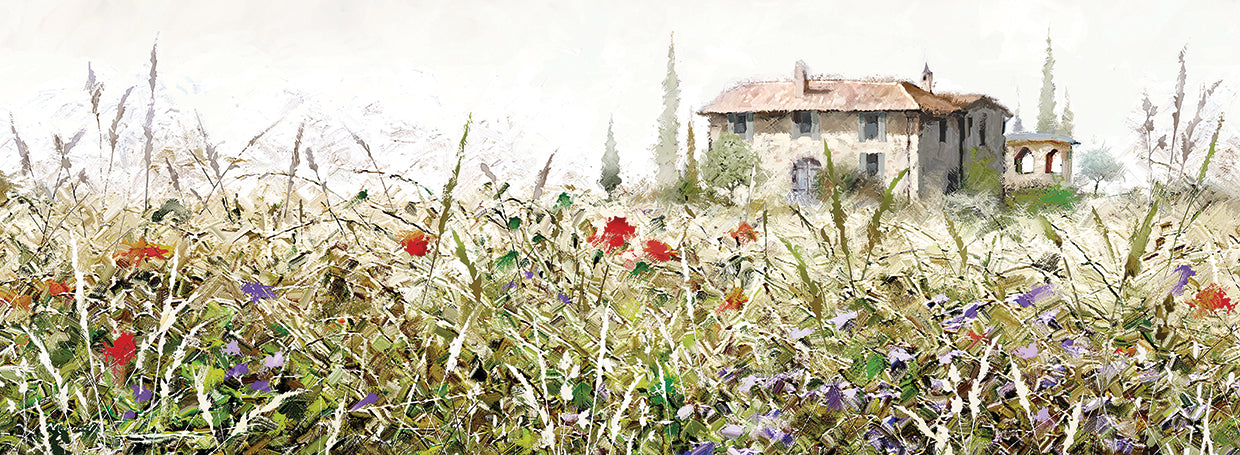 Tuscan Grasses handcrafted art work on canvas or framed canvas prints by The Macneil Studio