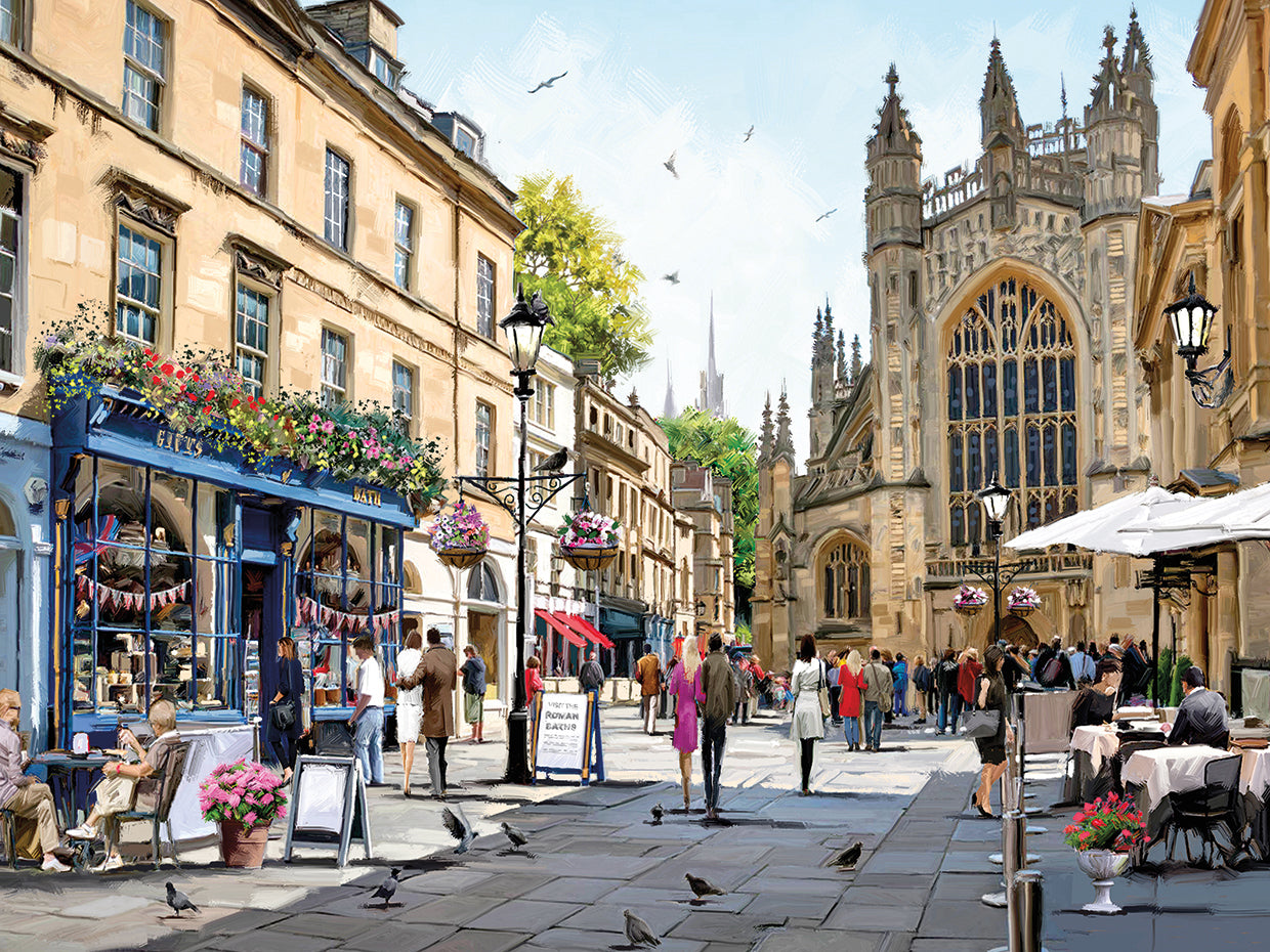 Bath handcrafted art work on canvas or framed canvas prints by The Macneil Studio