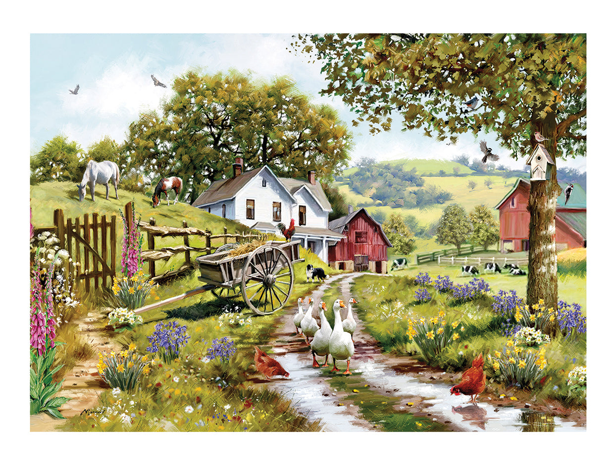 Goose Lane handcrafted art work on canvas or framed canvas prints by The Macneil Studio
