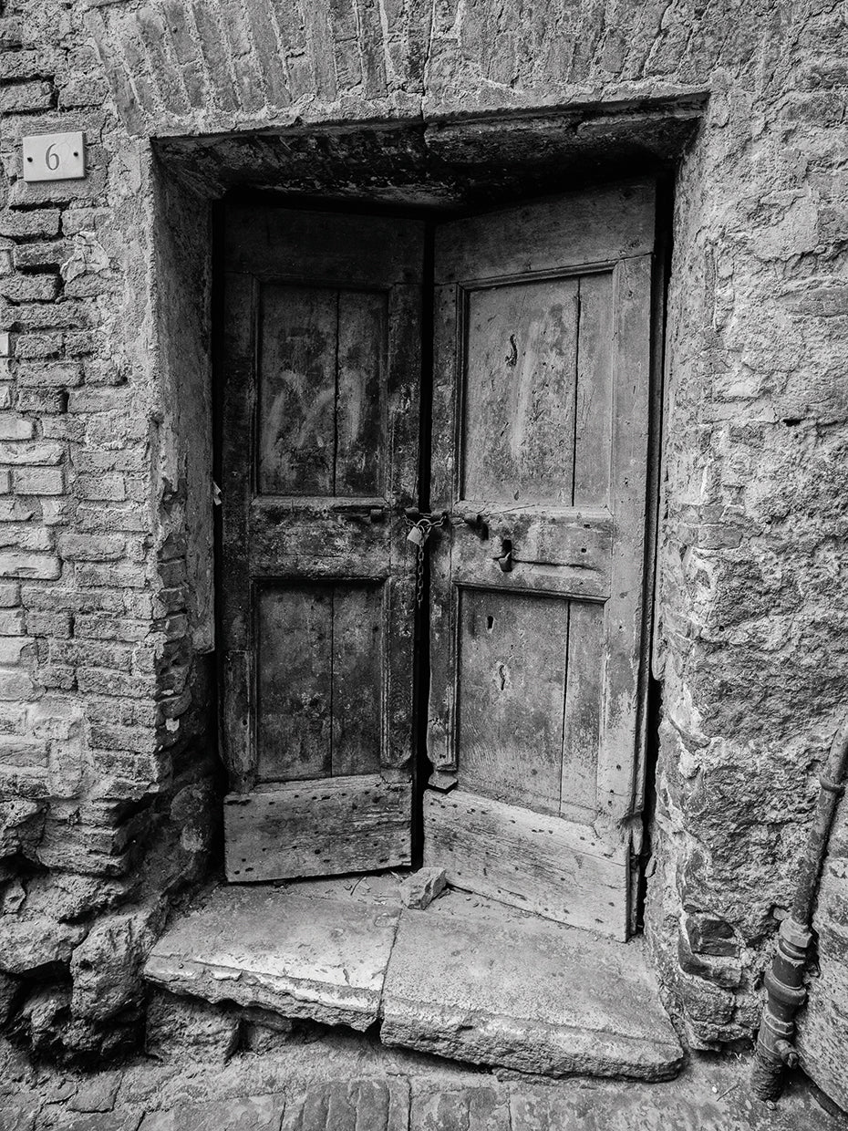 Siena Door handcrafted art work on canvas or framed canvas prints by Moises Levy