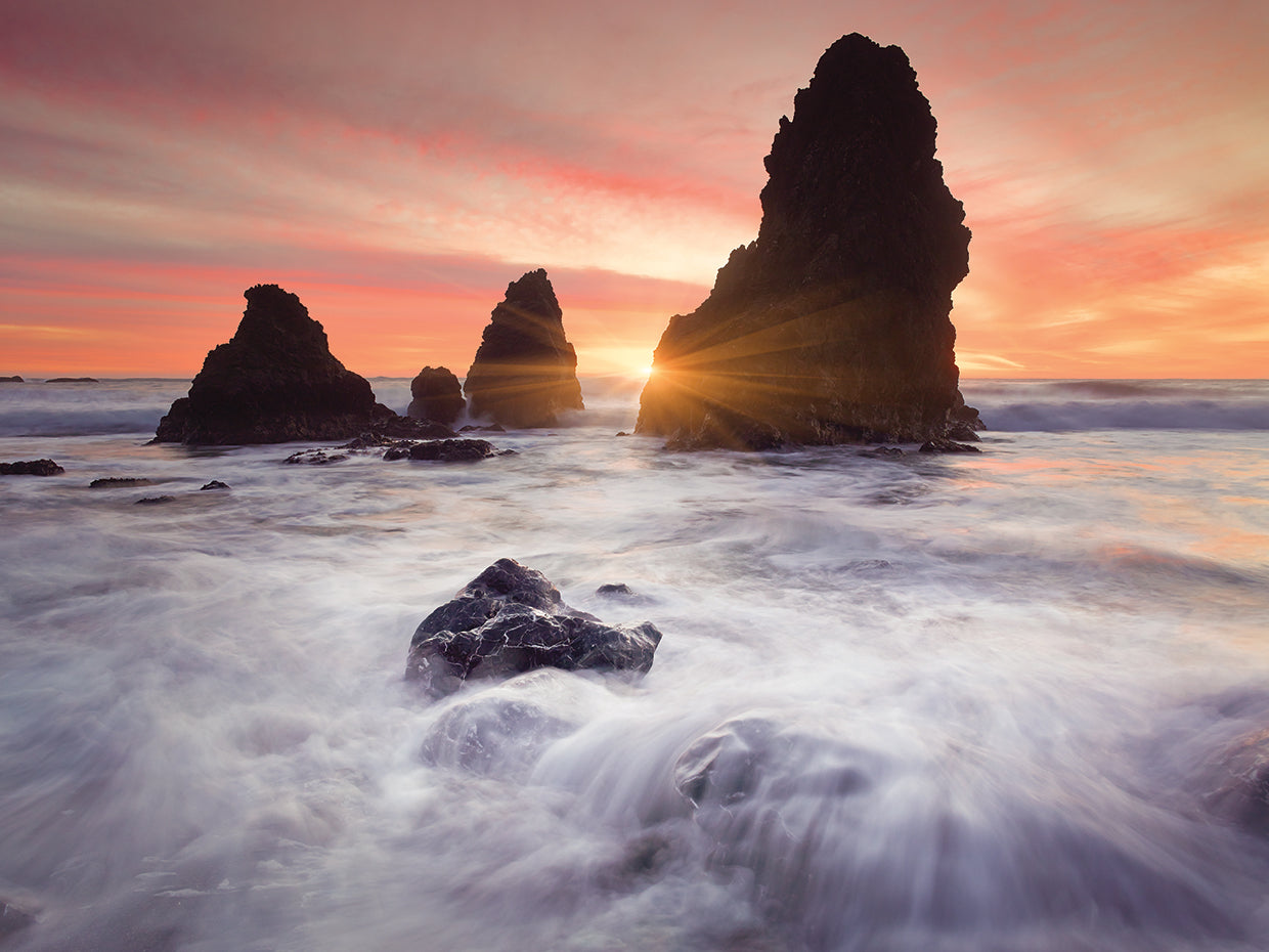 Rodeo Beach 4 handcrafted art work on canvas or framed canvas prints by Moises Levy