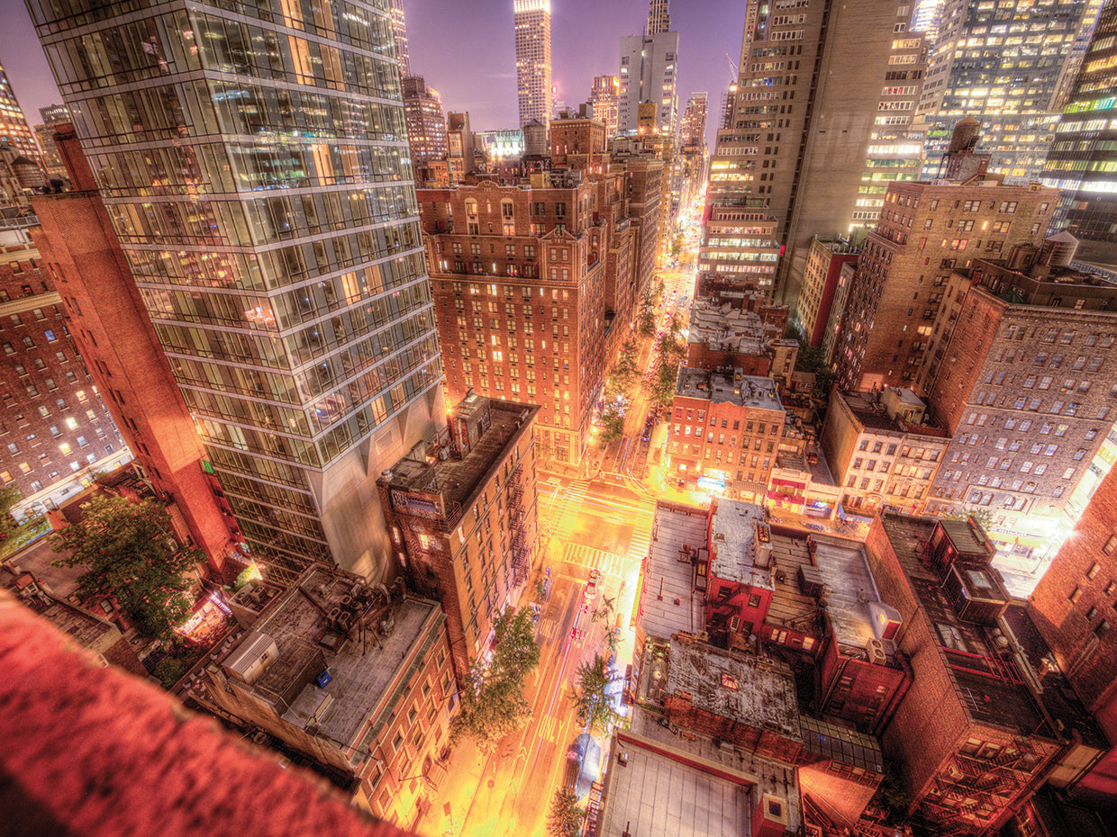 Gotham City 6 handcrafted art work on canvas or framed canvas prints by Moises Levy