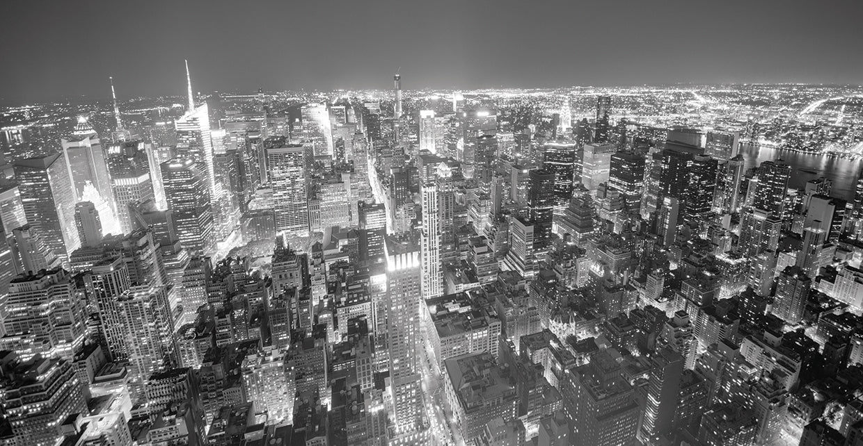 Gotham City handcrafted art work on canvas or framed canvas prints by Moises Levy